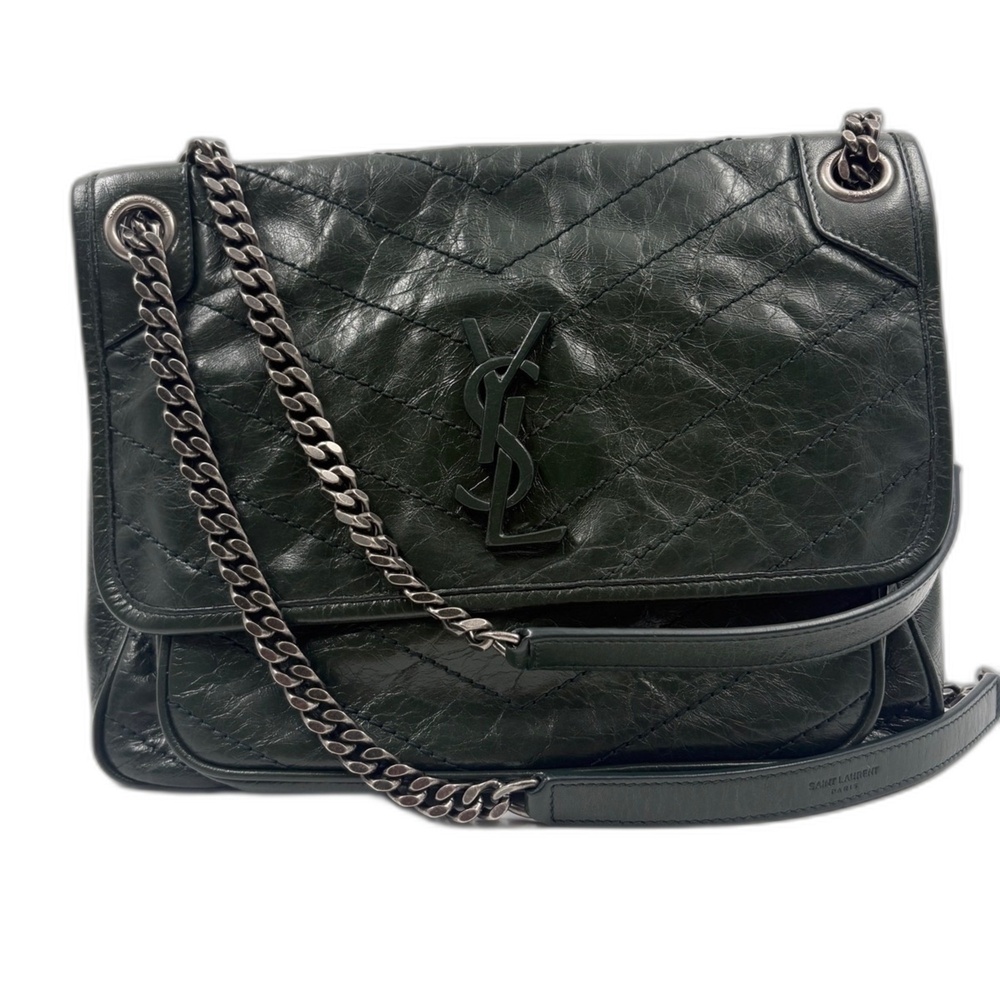 YVES SAINT LAURENT Niki Handbag Shoulder Bag Green